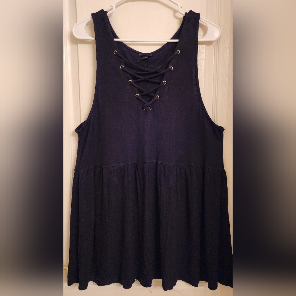 Torrid Ribbed Criss Cross Babydoll